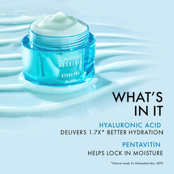 Lakme Absolute Hydra Pro Gel Creme with Hyaluronic Acid for 72H Hydration - 50g