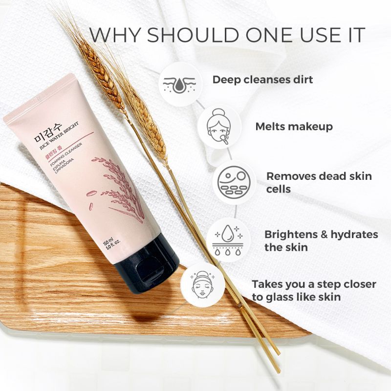 Double Cleanse Combo | Rice Water Bright Foaming Cleanser (150ml) + Rice Water Bright Light Cleansing Oil (150ml)