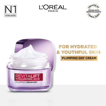 L'Oreal Paris Revitalift Hyaluronic Acid Plumping Day Cream For Hydrated & Radiant Skin