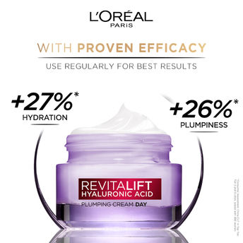 L'Oreal Paris Revitalift Hyaluronic Acid Plumping Day Cream For Hydrated & Radiant Skin