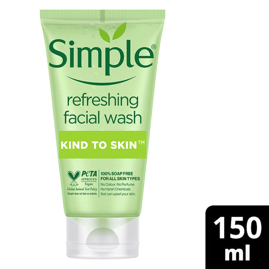 Simple Kind to Skin Refreshing Facewash Mild Face Wash for Sensitive Skin