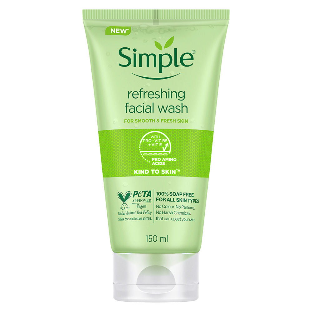 Simple Kind to Skin Refreshing Facewash Mild Face Wash for Sensitive Skin