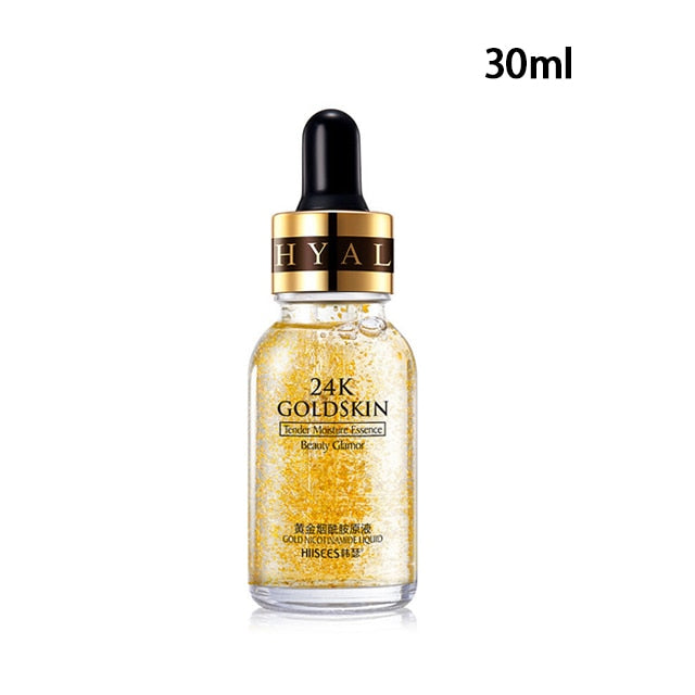 24K Golden Niacinamide Essence Liquid Deeply Nourishes Anti Wrinkles Anti Aging Hyaluronic Acid Nourish Skin Facial Moisturizer