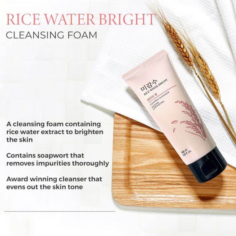 Double Cleanse Combo | Rice Water Bright Foaming Cleanser (150ml) + Rice Water Bright Light Cleansing Oil (150ml)