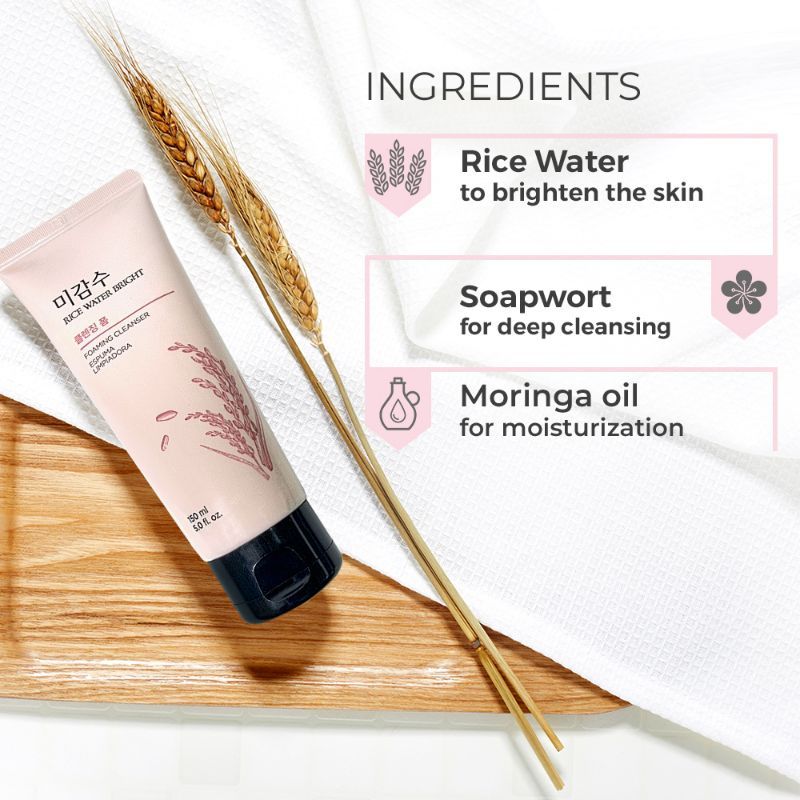 Double Cleanse Combo | Rice Water Bright Foaming Cleanser (150ml) + Rice Water Bright Light Cleansing Oil (150ml)