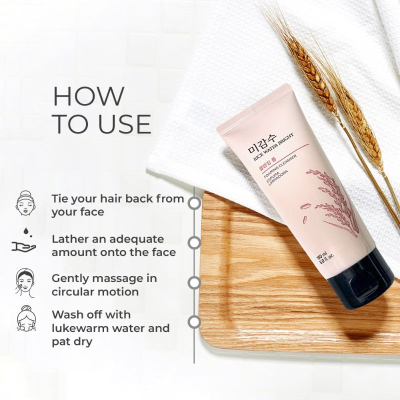 Double Cleanse Combo | Rice Water Bright Foaming Cleanser (150ml) + Rice Water Bright Light Cleansing Oil (150ml)